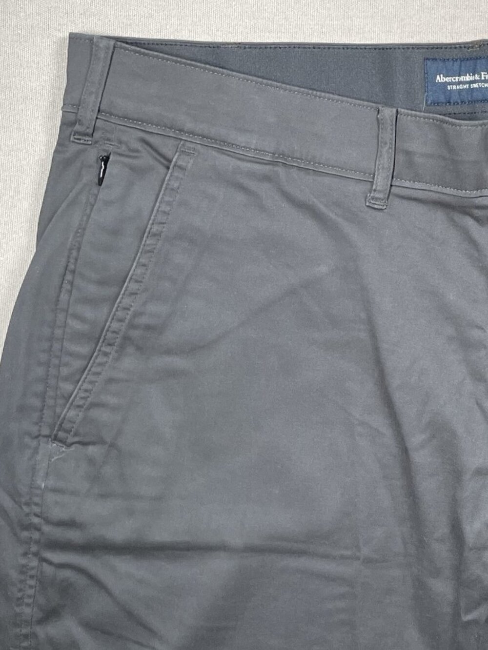 NWT Abercrombie & Fitch Modern Chino Straight Dark Gray Pants - Men Size 38 X 34 - Picture 6 of 13